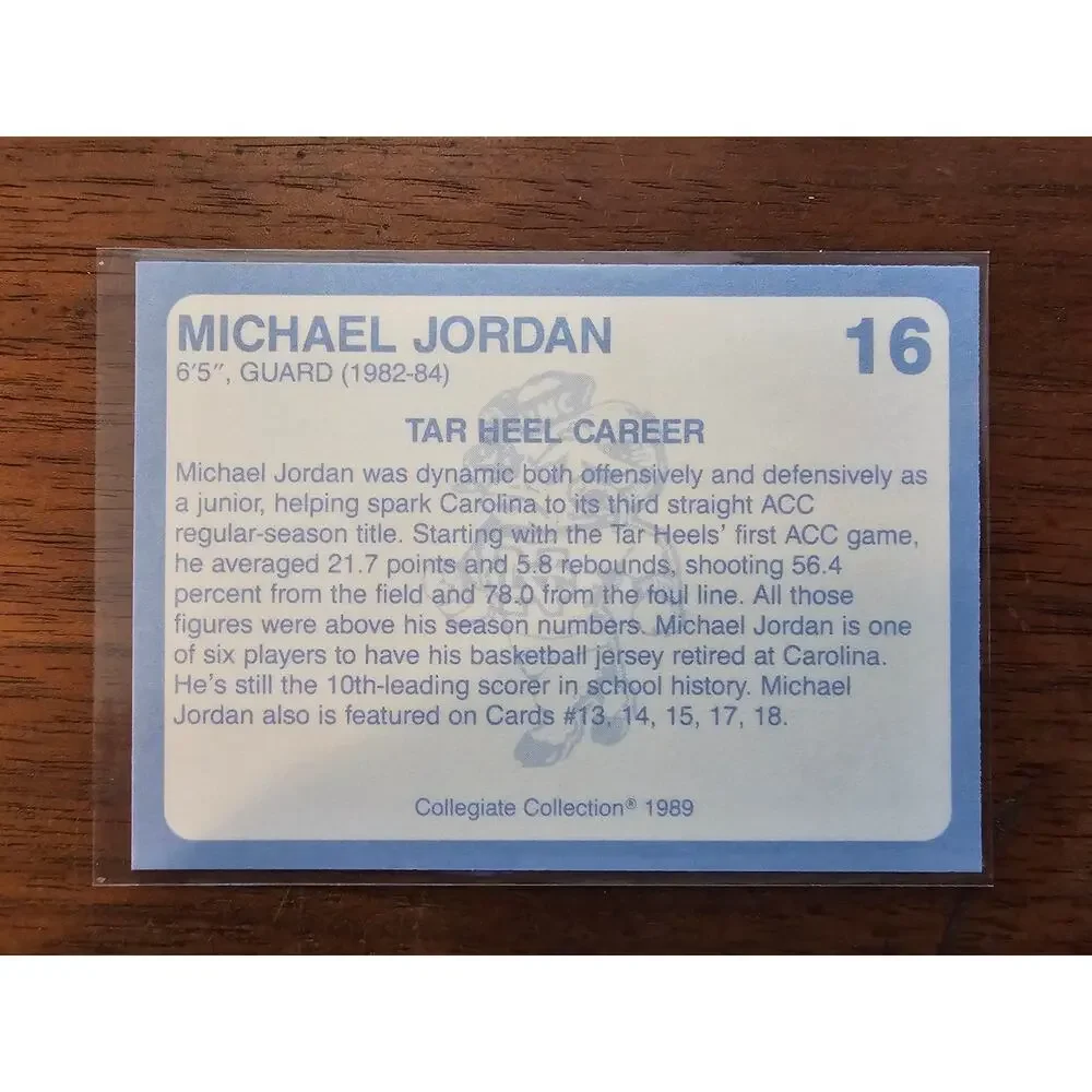 Michael Jordan 1989 Collegiate Collection #16 - Carolina's Finest - Fresh Pull